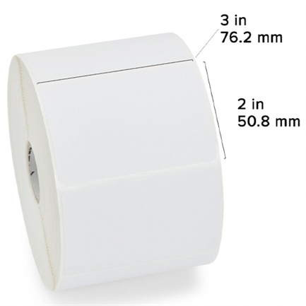 Etiqueta Papel Zebra 3"x2" DT Z-Perform 2000D Value Coated Adhesivo Núcleo 1" 1240/Rollo 6/Caja - Vista 2
