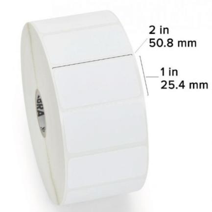 Etiqueta Zebra Papel 2x1 pulg DT  Z-Perform 2000D 6 Rollos por Caja