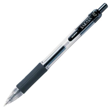 Bolígrafo Zebra Sarasa Retráctil Punto Mediano 0.7m Tinta Gel Color Negro C/12 Pzas - Artículos Promocionales MAS RECIO
