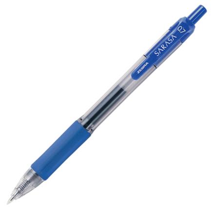 ZEPBOLAB009 - Bolígrafo Zebra Sarasa Retráctil Punto Mediano 0.7m Gel Color Azul C/12 Pzas