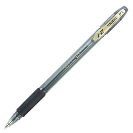 Bolígrafo zebra z-1 punto mediano 1.0mm tinta híbrida color negro c/12 pzas