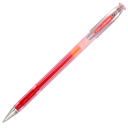 Bolígrafo zebra j roller rx punto fino 0.5mm tinta gel color rojo c/12 pzas