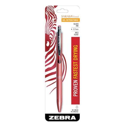 Bol&iacute;grafo zebra rollerball punto mediano 0.7mm tinta gel sarasa grand rosa