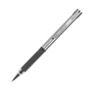 Boligrafo F-301 compac grip gris punto fino tinta negra cuerpo de Acero inoxidable caja c/12 - Vista 4