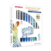 Boligrafo Zebra Sarasa Clip rollerball retractil punto mediano 0.7 tinta gel colores urtidos Wnter caja c/10 - Vista 6