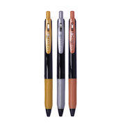 Bolígrafo Zebra DecoShine retráctil punto fino 0.5 mm tinta gel metálica colores surtidos caja c/3 - Vista 4