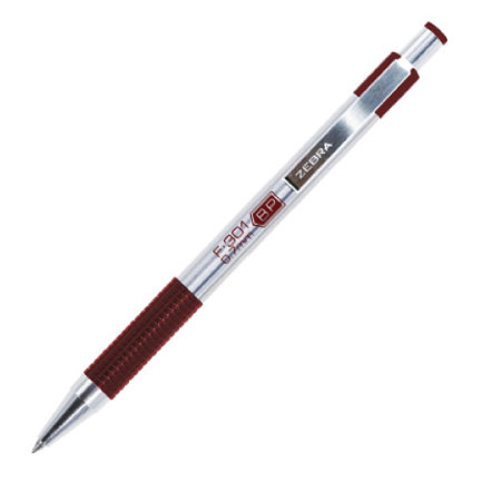 Boligrafo f-301 grip punto fino tinta vino cuerpo de acero caja c/12