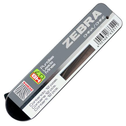 Puntillas zebra hb 0.7mm caja c/12 tubos c/12 puntillas c/u