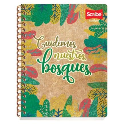 Cuaderno scribe doble espiral profesional raya 100h ecol&oacute;gico 24p