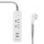 Multicontacto de 2 Salidas Steren Horizontales y Doble Cargador USB - Vista 3