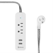 Multicontacto de 2 Salidas Steren Horizontales y Doble Cargador USB - Vista 2