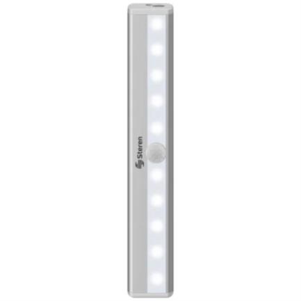 SQCLAPAB006 - Lámpara LED Steren Automática Tipo Barra Recargable con Sensor PIR y Sujección Magnética