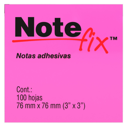 Notas Adhesivas 3M Notefix 3x3 Colores Neon Paq/100 Hjs 4