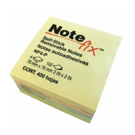 Notas 3m adhesivas note fix nf4-p 7.6x7.6 color pastel c/100