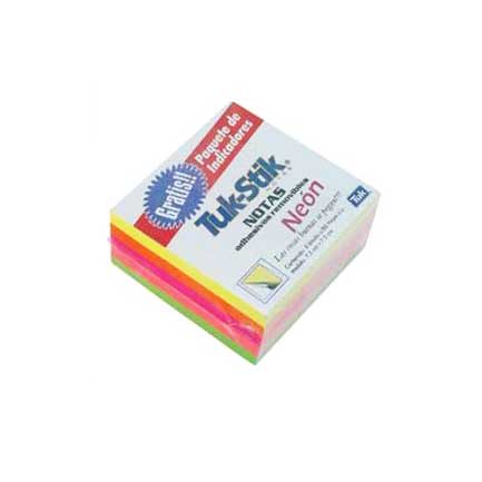 Notas adhesivas tuk cubo neon 400h c/4