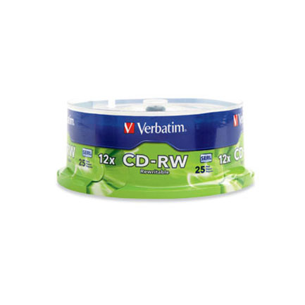 Disco compacto verbatim rw 80min 700mb 12x spndl c/25