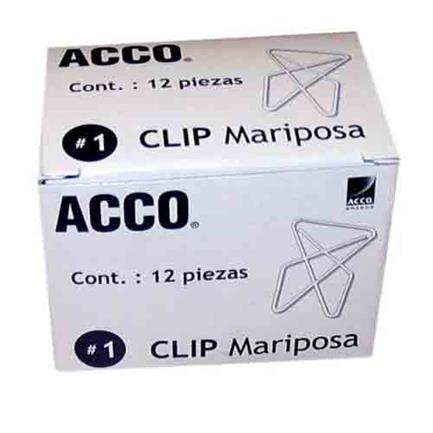 CLIP ACCO GIGANTE No.1 INOX. C/12 CLIPS INST