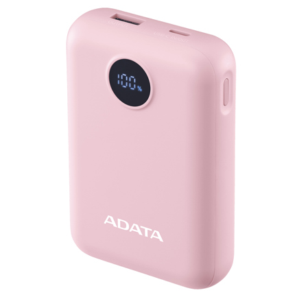 Power Bank Adata 10000mAh Digital PC10022 Rosa