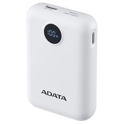 Power Bank Adata 10000mAh Digital PC10022 Blanco