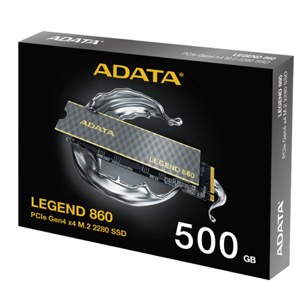Unidad de Estado Sólido SSD Adata Legend 860 500GB PCIE Gen4 M.2 2280 5000/3000Mbs Compatible con PS5 Disipador Alu 3