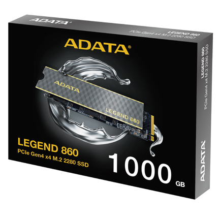 Unidad de Estado Sólido SSD Adata Legend 860 1000GB PCIE Gen4 M.2 2280 6000/4000MBS Compatible con PS5 Disipador Al 3