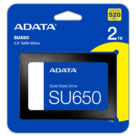 Unidad de Estado Solido SSD Adata 2TB 2.5 Ultimate SU650 450MB/s Escritura 520MB/s Lectura SATA III