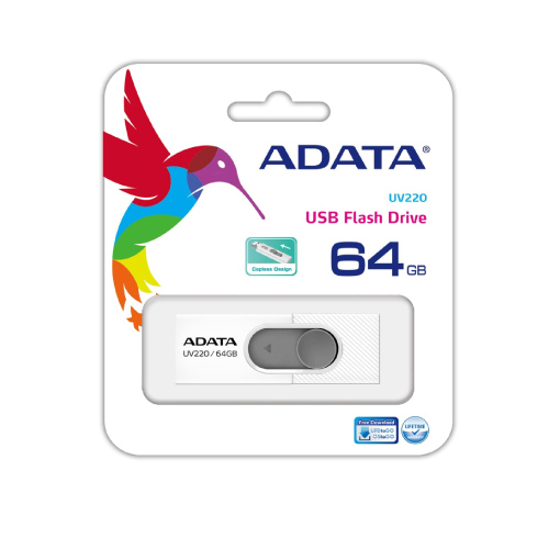 USB ADATA UV220 64GB BLANCO-GRIS 2 0