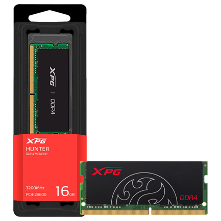 Memoria Ram SODIMM Adata XPG Hunter DDR4 PC4-25600 3200 MHZ 16GB Color Negro