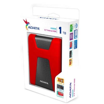 Disco Duro Adata HD650 1 TB 3.2 Goma Color Rojo 2