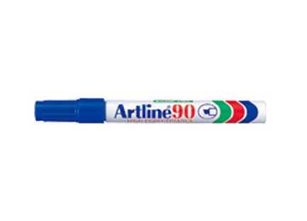 Marcador artline permanente aliminio azul c/12