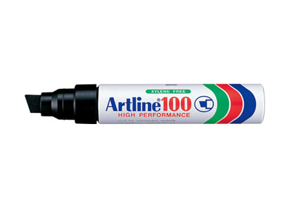 Marcador artline permanente jumbo aliminio negro c/6