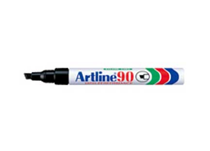 Marcador artline permanente aliminio negro c/12