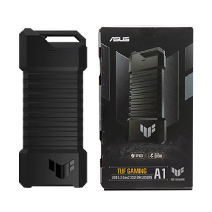 Enclusure para SSD Asus TUF Gaming A1 Dual M.2 2280/2260/2242 USB 3.2 Tipo C Windows MAC Chrome Android Black