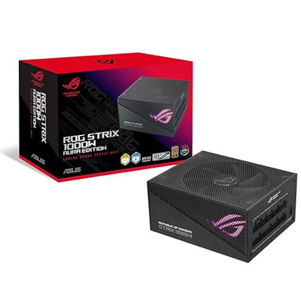Fuente de Poder Asus ROG STRIX 1000G AURA GAMING 1000W ATX 12V 80 Plus Gold Modular 24-pin ARGB Negro