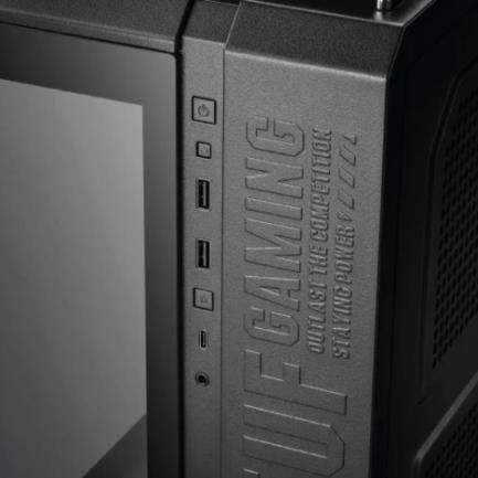 Gabinete Asus TUF Gaming GT502 Media Torre ITX mATX ATX Cristal Templado Color Negro