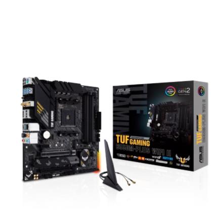 Tarjeta Madre Asus AMD B550M TUF Gaming Plus Wi-Fi II S AM4 Ryzen 5000/3000 4xDDR4 3200 128GB M.2 SATA-PCIe 3