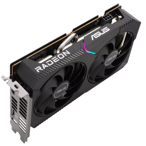 Tarjeta de Video Asus Dual Radeon RX 6500 XT OC 4GB Dual Fan GDDR6 PCIe 4.0 64 bits 1xHDMI 1xDP 3