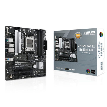 Tarjeta Madre Asus (PRIME B650M-A II-CSM) SOCKET AM5 4 DDR5 HDMI DP VGA PCIE-4.0 MICRO ATX