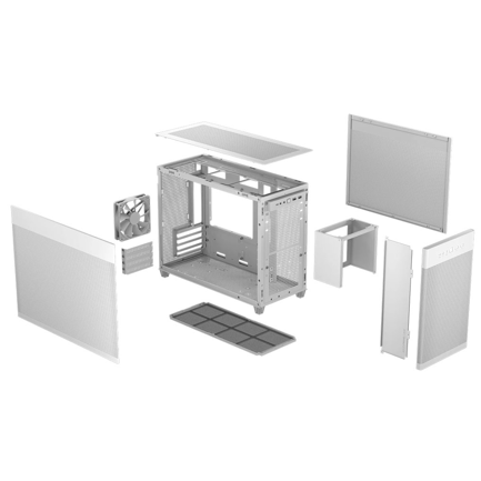 Gabinete Asus PRIME AP201 White Paneles de Malla Micro ATX Blanco 2