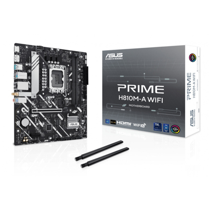 Tarjeta Madre Asus Prime H810M-A WIFI Micro ATX Socket 1851 2xDDR5 HDMI DP WIFI 6E 2