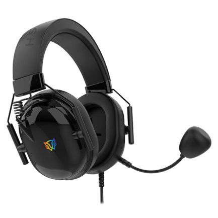Audífonos Gamer Acteck AviatorHA757/Alámbricos+Over Ear+Bocinas 53 mm+Mic Fijo /Conexión USB / Legend Negro 4