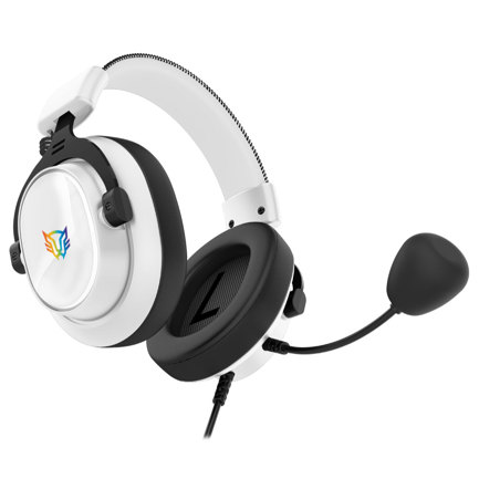 Audífonos Gamer Acteck Aviator Expert HA777 Alámbricos+Over Ear+Mic Desmontable /Conexión USB / Legend Blanco 2
