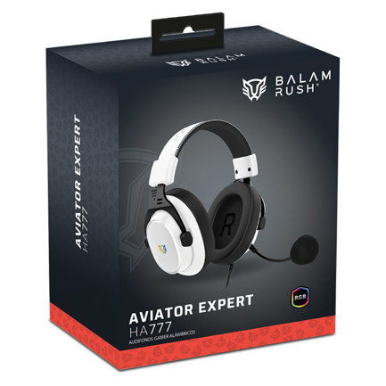 Audífonos Gamer Acteck Aviator Expert HA777 Alámbricos+Over Ear+Mic Desmontable /Conexión USB / Legend Blanco 3