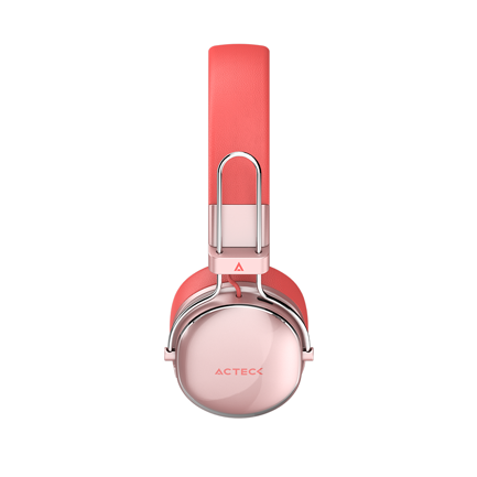 Audífonos Inalámbricos Acteck Over Ear Luxe Chic HP710 Recargables Elite Salmon 2