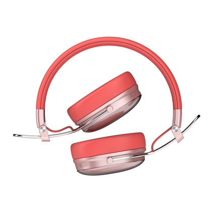 Audífonos Inalámbricos Acteck Over Ear Luxe Chic HP710 Recargables Elite Salmon 4