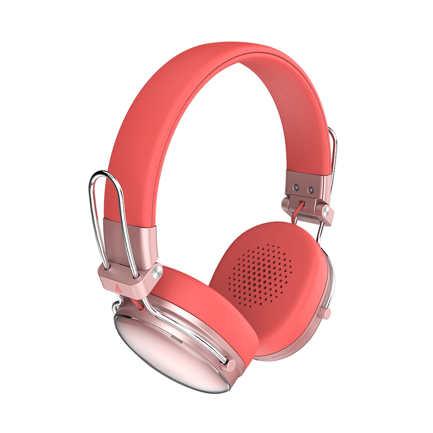 Audífonos Inalámbricos Acteck Over Ear Luxe Chic HP710 Recargables Elite Salmon 6