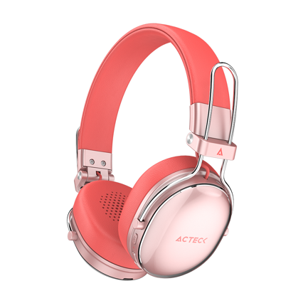 Audífonos Inalámbricos Acteck Over Ear Luxe Chic HP710 Recargables Elite Salmon 7