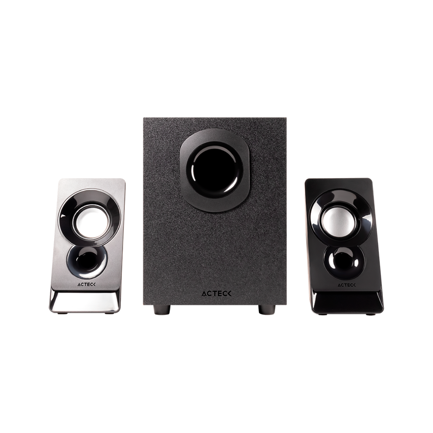 Bocinas Acteck para Computo con Subwoofer Elant Act AS470 / 3.5 mm + RCA Subwoofer Alámbrico / Advanced Negro