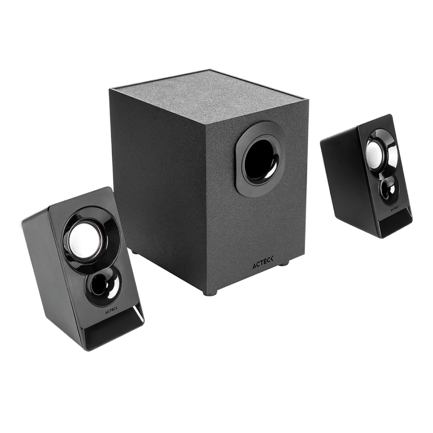Bocinas Acteck para Computo con Subwoofer Elant Act AS470 / 3.5 mm + RCA Subwoofer Alámbrico / Advanced Negro 2