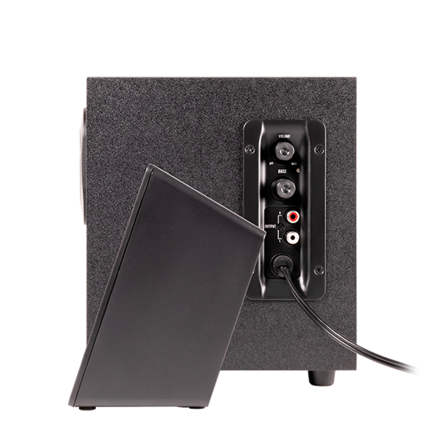 Bocinas Acteck para Computo con Subwoofer Elant Act AS470 / 3.5 mm + RCA Subwoofer Alámbrico / Advanced Negro 3